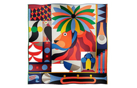 HERMES Silk Scarves Women's Multicolor
