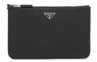 PRADA Leather Clutch Regular Men's Black