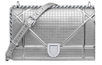 DIOR Calfskin Shield Bag Shoulder Bag Crossbody Bag Regular Women's Silver