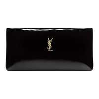 SAINT LAURENT PU Polyester Fiber Clutch Unisex Black