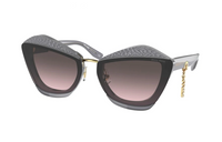MIU MIU Polyester Cat Eye Sunglasses Women's Gray