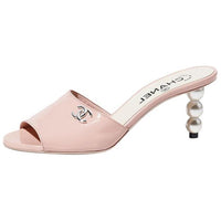 CHANEL Slide Slippers 6.5cm Women's Pink
