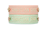 DIOR Metal, Rope Bracelets Women's Green/Pink