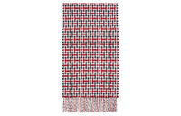 HERMES Knit Scarves Men Yellow/Red/Gray
