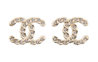 CHANEL Metal Stud Earrings Women's Gold