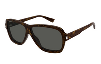 SAINT LAURENT Recycled Acetate Bio-Nylon Irregular Shape Sunglasses Men's Tortoiseshell