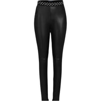 LOUIS VUITTON Contrast Accent Leather Leggings