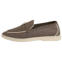 Loro Piana Summer Charms Walk Casual Single Shoes Women's Gray
