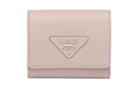 PRADA Leather Wallet Mini Women's Light Pink