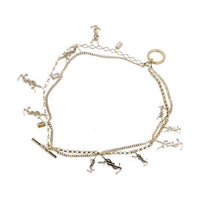 SAINT LAURENT Cassandre Logo charm Bracelet