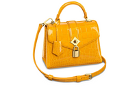 LOUIS VUITTON Rose Des Vents Crocodile Leather Breeze Rose Handbag Women's Gold