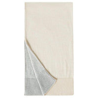 Loro Piana Cashmere Knit Scarves Unisex White Gray