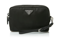 PRADA Re Edition Nylon Fabric Wrist Bag Storage Bag Clutch Unisex Black