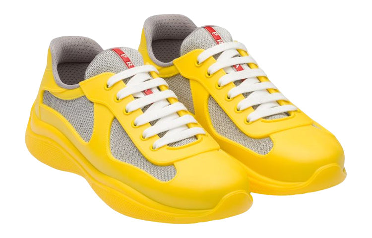 PRADA America's Cup Low Top Casual Shoes Unisex Yellow