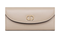 DIOR 30 Montaigne Calfskin Wallet Women's Pink Beige