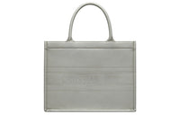 DIOR BookTote Cow Leather Handbag Handbag Small Size Women's Gray