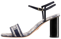 DIOR Dway One Strap Sandals 8cm Women's White Blue