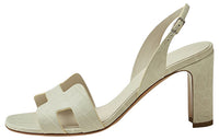 HERMES Eternite 80 Strap Sandals Women's Beige