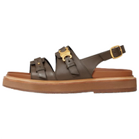 CELINE Strap Sandals Women's Brown