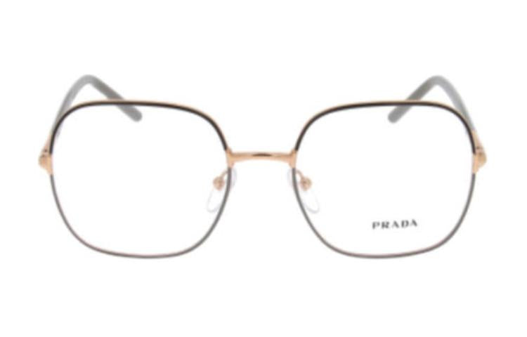 PRADA - Square Eyeglass Frames Women's Gold