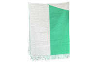 HERMES Knit Scarves Women's Green/Gray