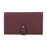 SAINT LAURENT SAC DE JOUR Calfskin Wallet Unisex Burgundy