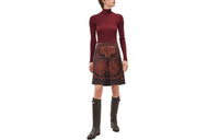 HERMES Casual Long Skirts Women's Red