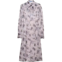 PRADA Floral print Chiffon Midi Dress