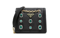 PRADA Fabric Shoulder Bag Crossbody Bag Women's Black