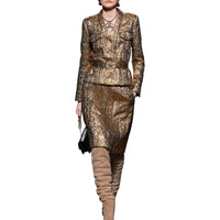 CHANEL Casual Long Skirts Women's Gold