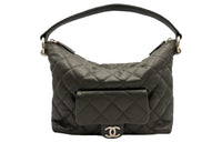 CHANEL Calfskin Hobo Bag Handbag Shoulder Bag Women's Green