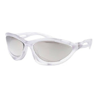 PRADA Nylon Irregular Shape Sunglasses Women's Transparent