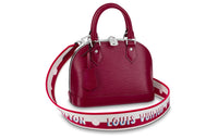LOUIS VUITTON Alma Epi Grained Leather Shoulder Bag Crossbody Bag Handbag Small Size Women's Pink Hydrangea