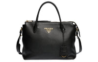 PRADA Leather Handbag Shoulder Bag Crossbody Bag Women's Black