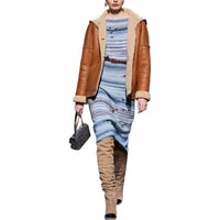 CHANEL FW24 Casual Long Skirts Women's Blue