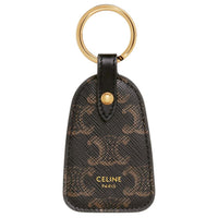 CELINE Calfskin Keychains Women's Brown