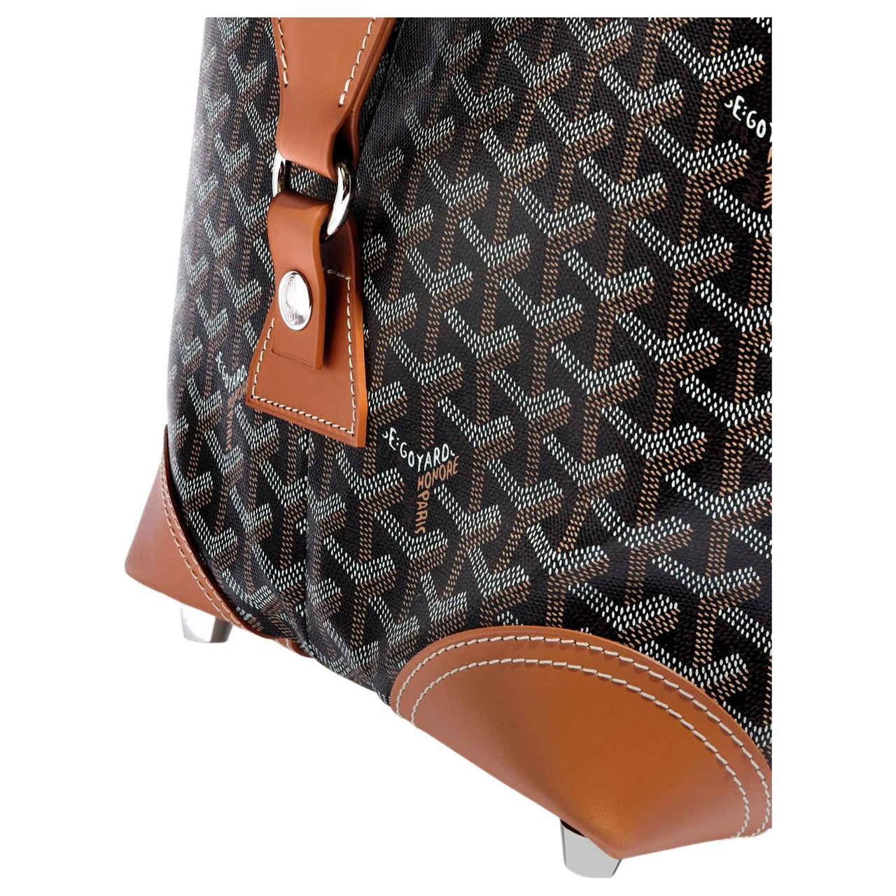 GOYARD Bowling Canvas With Leather Travel Backpack Sports Backpack Regular Unisex Brown