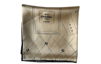 CHANEL Silk Scarves Women's Gold