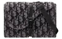 DIOR Shearling Portable Crossbody Bag Shoulder Bag Men's Gray