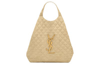 SAINT LAURENT Suede Handbag Tubas Women's Light Umber