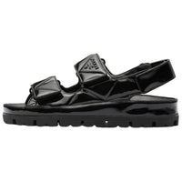 PRADA Logo-lettering Quilted Sandals