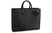 LOUIS VUITTON Cow Leather Handbag Men's Black