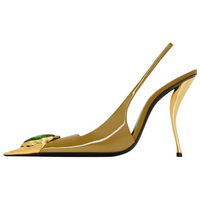 SAINT LAURENT LOULOU Slim Heel High Heels 11cm Women's Green