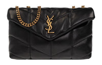 SAINT LAURENT Lambskin Crossbody Bag, Shoulder Bag Women's Black