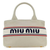 MIU MIU Canvas Canvas Bag Shoulder Bag Crossbody Bag Handbag Women's White