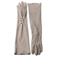 PRADA Leather Gloves Women's Gray