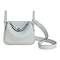 HERMES Lindy II Clemence Mini Bag Women's Blue