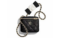 CHANEL Sheepskin Dressing Bag, Shoulder Bag, Crossbody Bag Regular Women's Black
