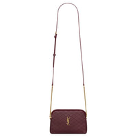 SAINT LAURENT Lambskin Shoulder Bag, Crossbody Bag Regular Women's Crimson Cabernet Red