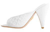 LOUIS VUITTON Rubber Sole Slip-Resistant Slide Slippers Women's White